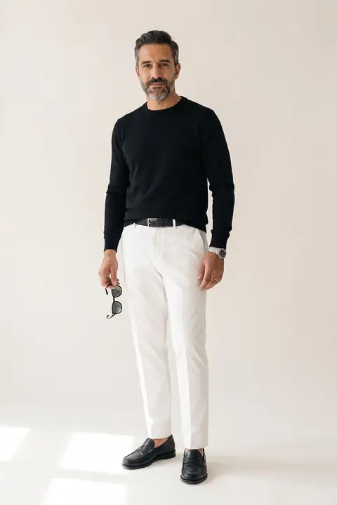 AI-generated photo of the Black + white look
